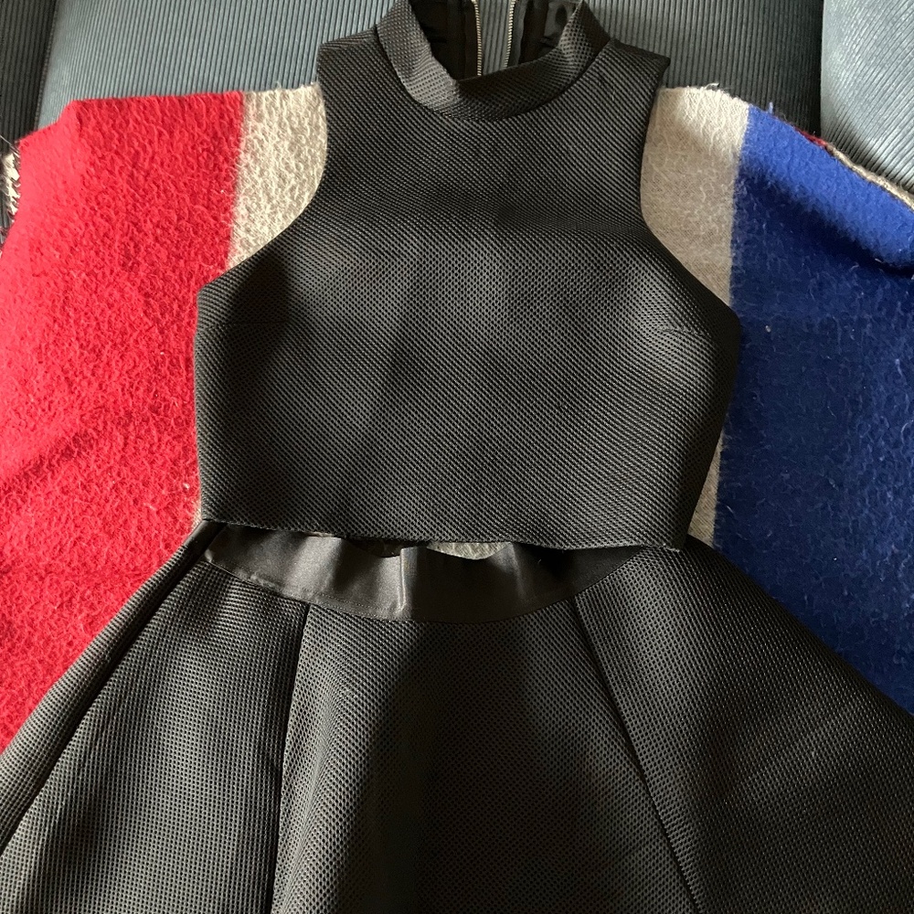 Express black top and skirt